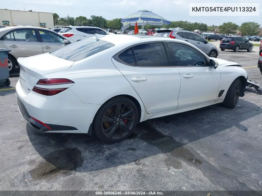 2023 Genesis G70 3.3T Rwd VIN: KMTG54TE4PU113324 Lot: 38906246