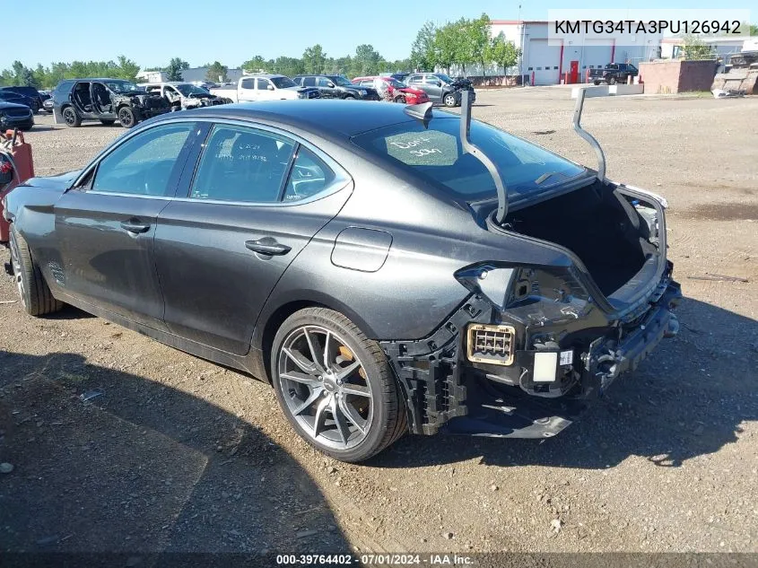 2023 Genesis G70 2.0T Awd VIN: KMTG34TA3PU126942 Lot: 39764402