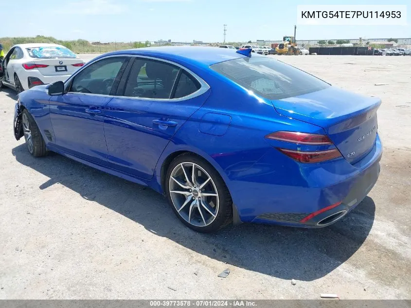 KMTG54TE7PU114953 2023 Genesis G70 3.3T Rwd