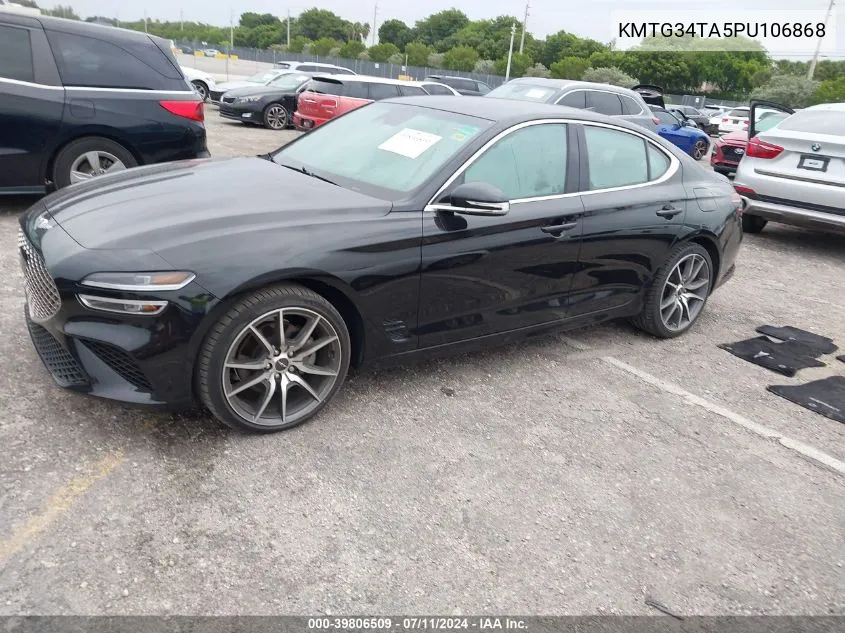 2023 Genesis G70 2.0T Rwd VIN: KMTG34TA5PU106868 Lot: 39806509