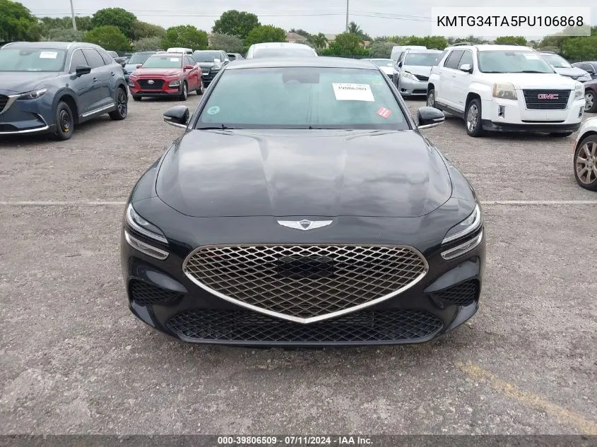 2023 Genesis G70 2.0T Rwd VIN: KMTG34TA5PU106868 Lot: 39806509