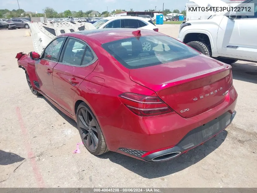 KMTG54TE3PU122712 2023 Genesis G70 3.3T Awd