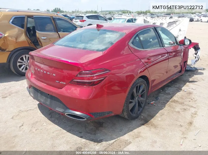 2023 Genesis G70 3.3T Awd VIN: KMTG54TE3PU122712 Lot: 40045208