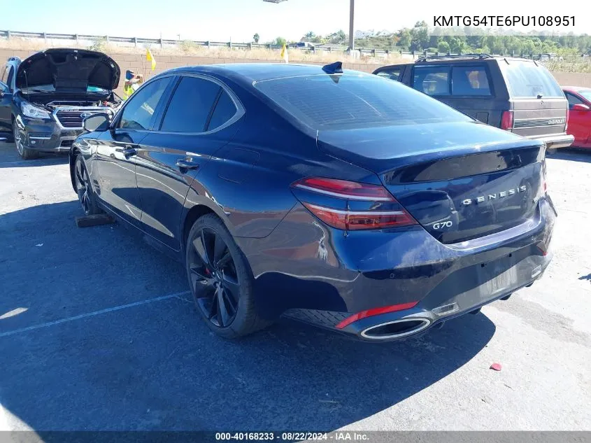 KMTG54TE6PU108951 2023 Genesis G70 3.3T Rwd