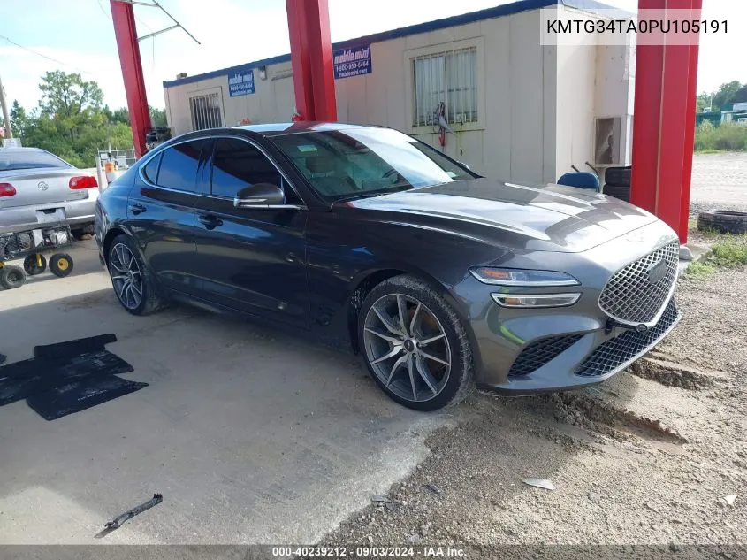 KMTG34TA0PU105191 2023 Genesis G70 2.0T Rwd