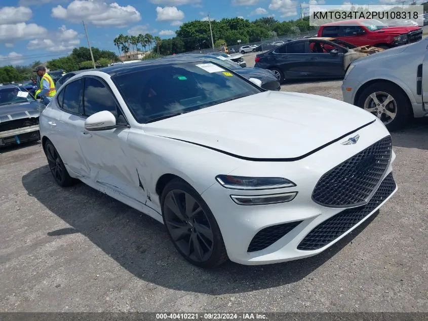 2023 Genesis G70 2.0T Rwd VIN: KMTG34TA2PU108318 Lot: 40410221