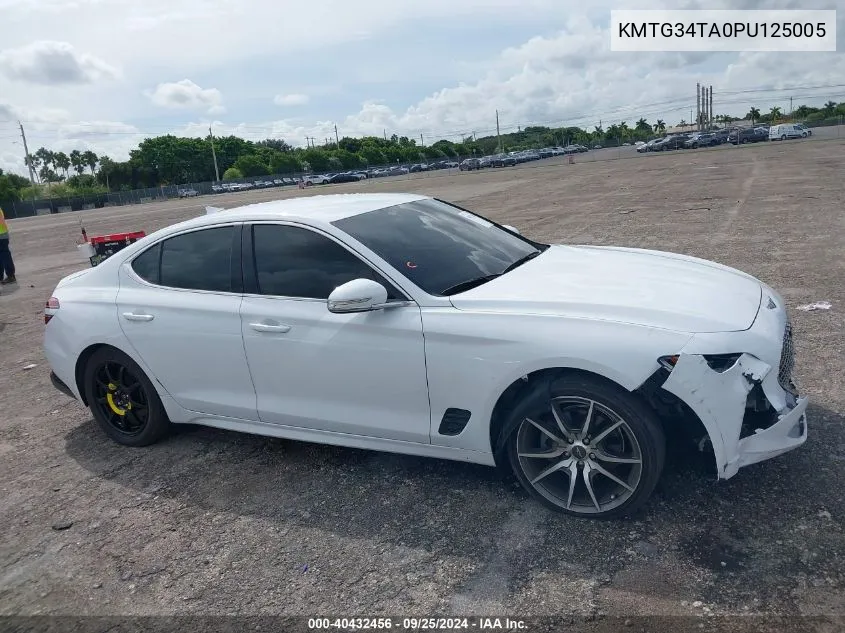 2023 Genesis G70 2.0T Rwd VIN: KMTG34TA0PU125005 Lot: 40432456