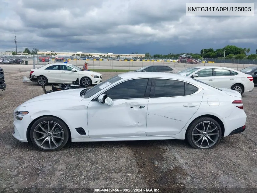 2023 Genesis G70 2.0T Rwd VIN: KMTG34TA0PU125005 Lot: 40432456