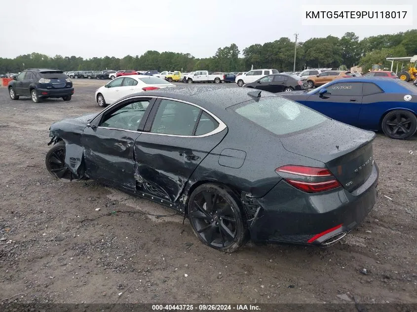 2023 Genesis G70 Sport Advanced/Sport Prestige VIN: KMTG54TE9PU118017 Lot: 40443725