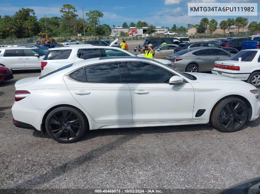 2023 Genesis G70 2.0T Awd VIN: KMTG34TA6PU111982 Lot: 40469075