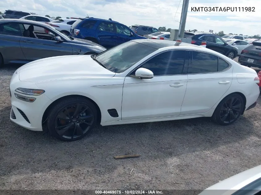 2023 Genesis G70 2.0T Awd VIN: KMTG34TA6PU111982 Lot: 40469075