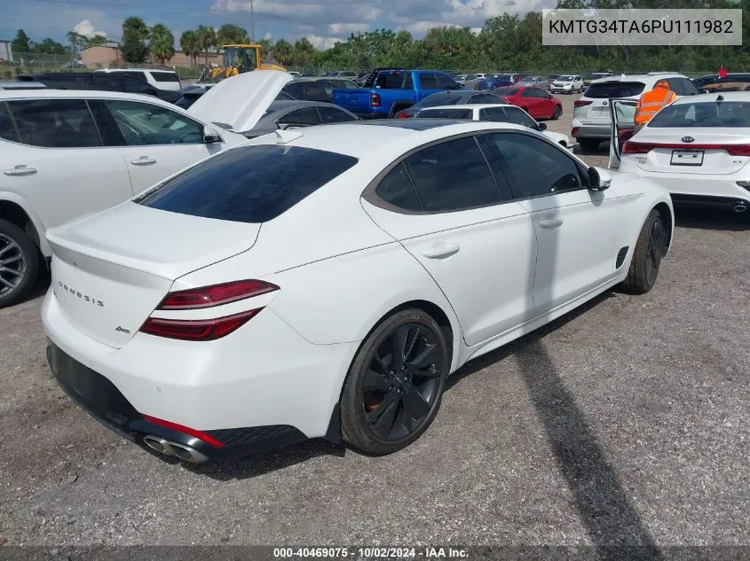 2023 Genesis G70 2.0T Awd VIN: KMTG34TA6PU111982 Lot: 40469075