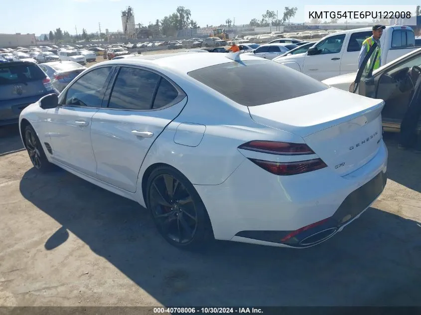 2023 Genesis G70 3.3T Awd VIN: KMTG54TE6PU122008 Lot: 40708006