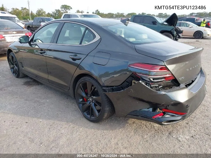 2023 Genesis G70 3.3T Rwd VIN: KMTG54TE3PU123486 Lot: 40726247