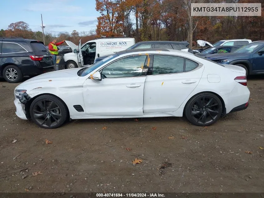 2023 Genesis G70 2.0T Awd VIN: KMTG34TA8PU112955 Lot: 40741694