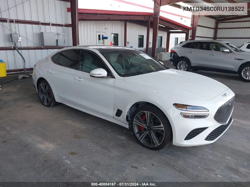 KMTG34SC0RU138522 2024 Genesis G70 2.5T Awd