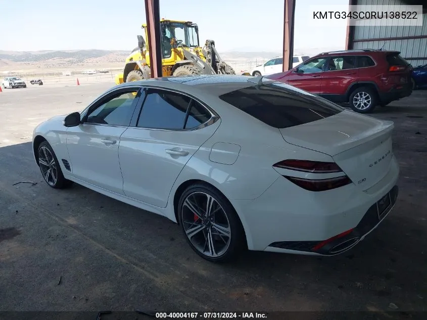 KMTG34SC0RU138522 2024 Genesis G70 2.5T Awd