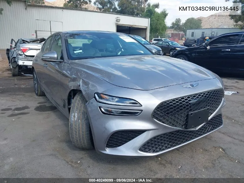 2024 Genesis G70 2.5T Rwd VIN: KMTG34SC9RU136445 Lot: 40249099