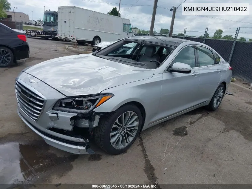 2017 Genesis G80 3.8 VIN: KMHGN4JE9HU210422 Lot: 39659645