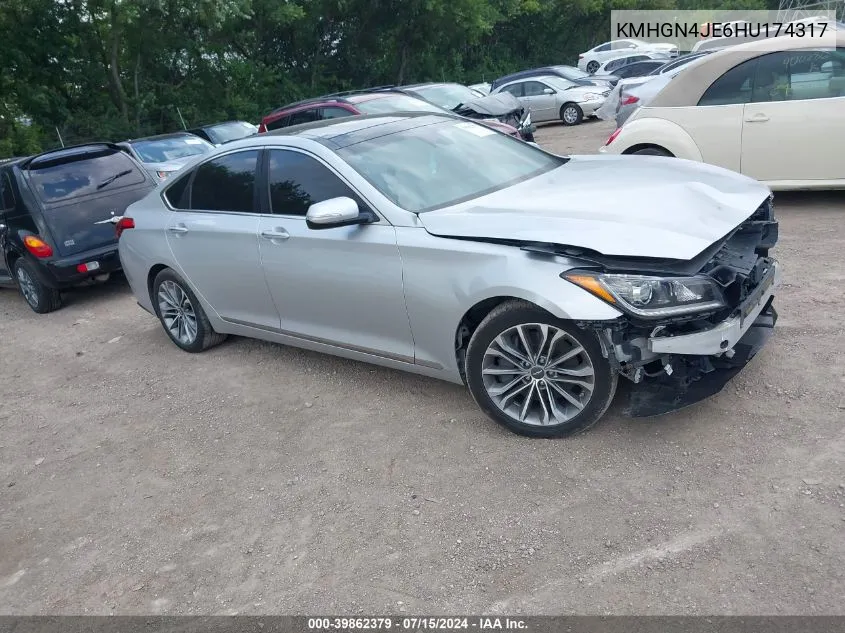 KMHGN4JE6HU174317 2017 Genesis G80 3.8