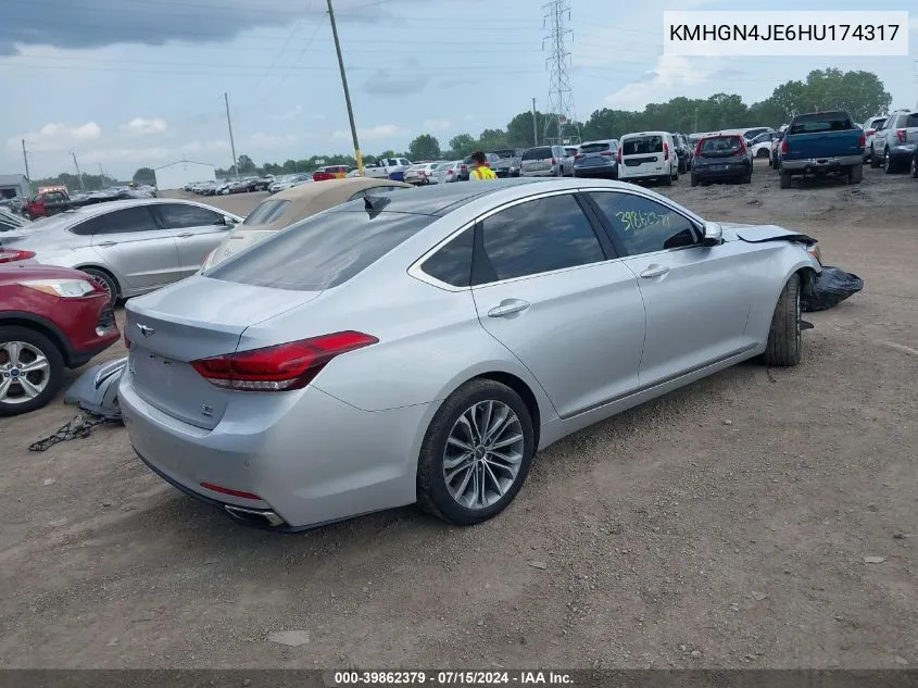 KMHGN4JE6HU174317 2017 Genesis G80 3.8