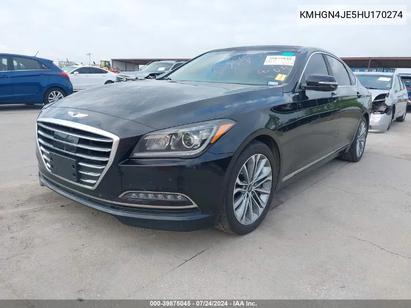 KMHGN4JE5HU170274 2017 Genesis G80 3.8