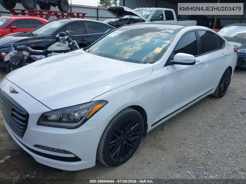 2017 Genesis G80 3.8 VIN: KMHGN4JE3HU203479 Lot: 39884444