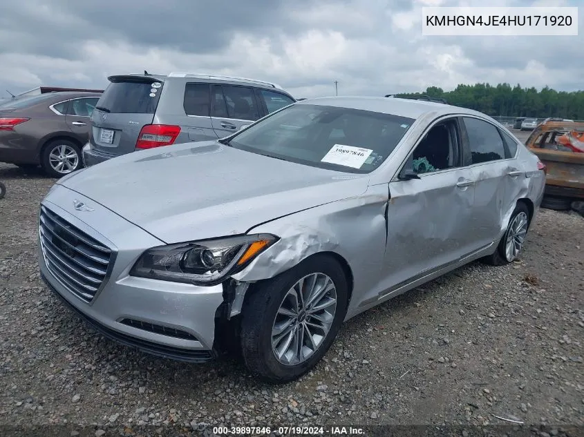 KMHGN4JE4HU171920 2017 Genesis G80 3.8