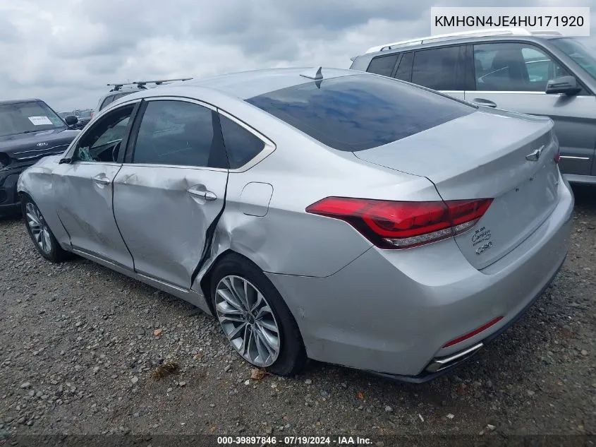 KMHGN4JE4HU171920 2017 Genesis G80 3.8