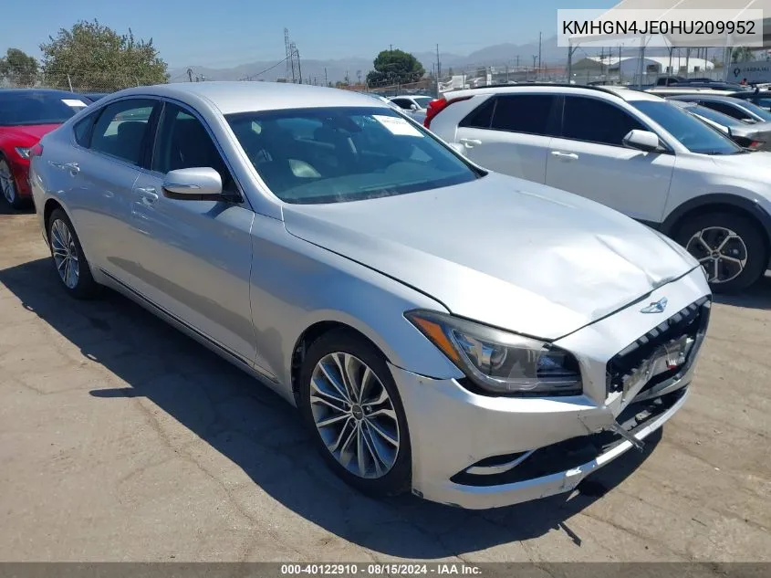 2017 Genesis G80 3.8 VIN: KMHGN4JE0HU209952 Lot: 40122910