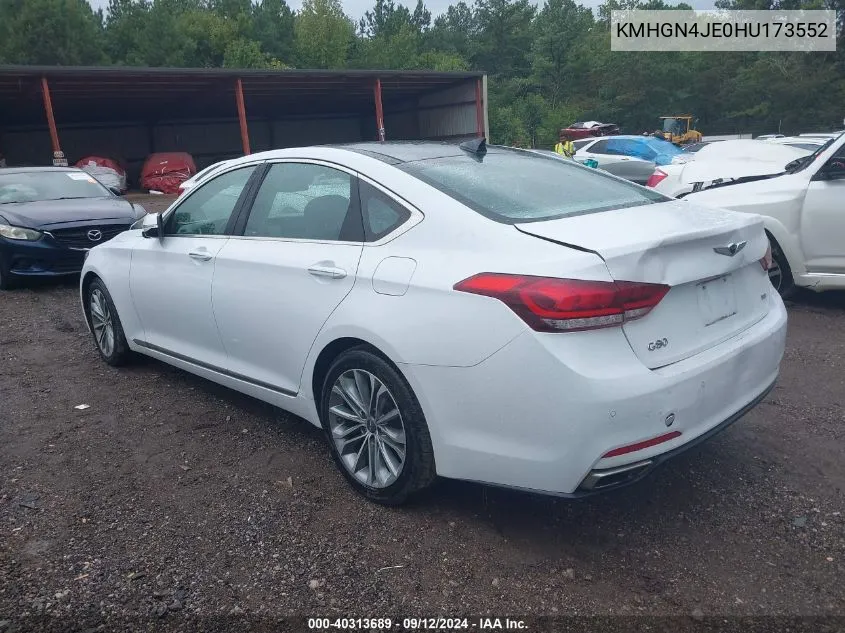 KMHGN4JE0HU173552 2017 Genesis G80 3.8