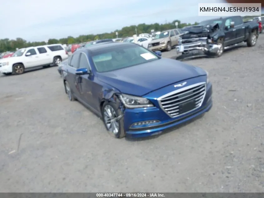 2017 Genesis G80 3.8 VIN: KMHGN4JE5HU1934 Lot: 40347744