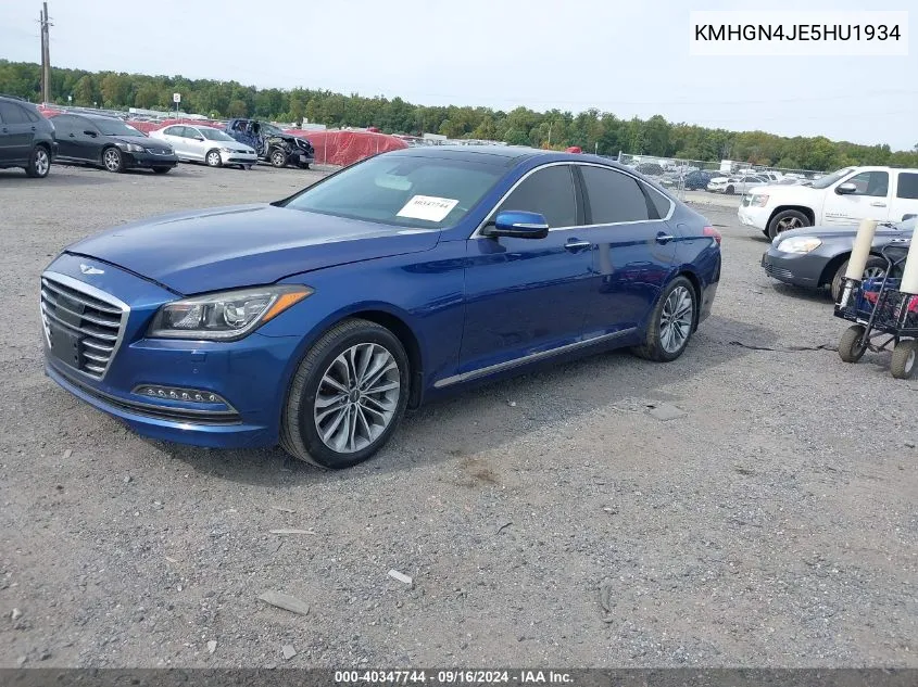 2017 Genesis G80 Premium/Ultimate VIN: KMHGN4JE5HU1934 Lot: 40347744