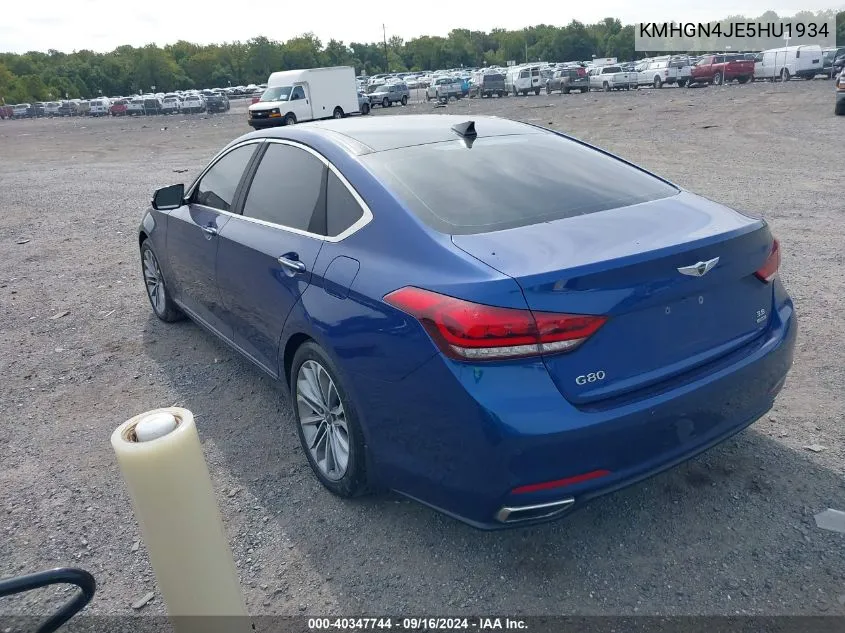 KMHGN4JE5HU1934 2017 Genesis G80 Premium/Ultimate