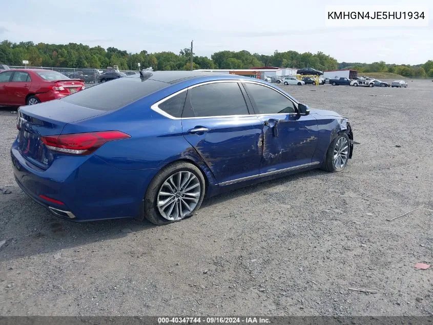 KMHGN4JE5HU1934 2017 Genesis G80 Premium/Ultimate