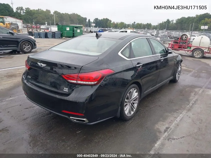 2017 Genesis G80 3.8 VIN: KMHGN4JE3HU171505 Lot: 40402849