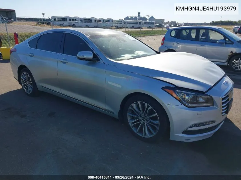 2017 Genesis G80 3.8 VIN: KMHGN4JE4HU193979 Lot: 40415811