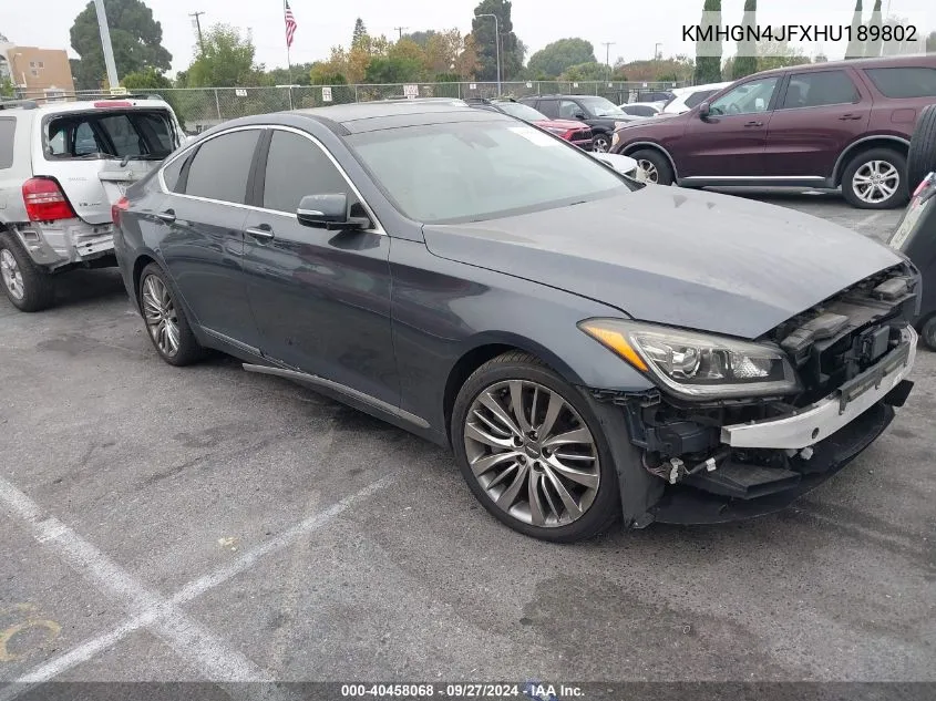 2017 Genesis G80 5.0 Ultimate VIN: KMHGN4JFXHU189802 Lot: 40458068