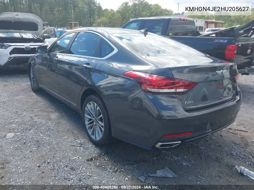 2017 Genesis G80 3.8 VIN: KMHGN4JE2HU205627 Lot: 40459268