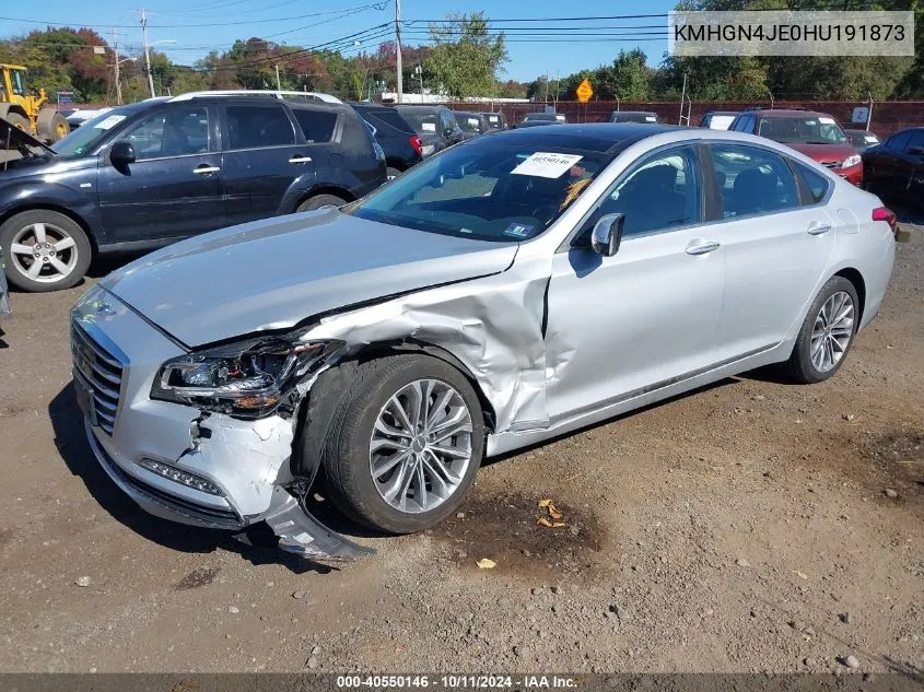 2017 Genesis G80 3.8 VIN: KMHGN4JE0HU191873 Lot: 40550146