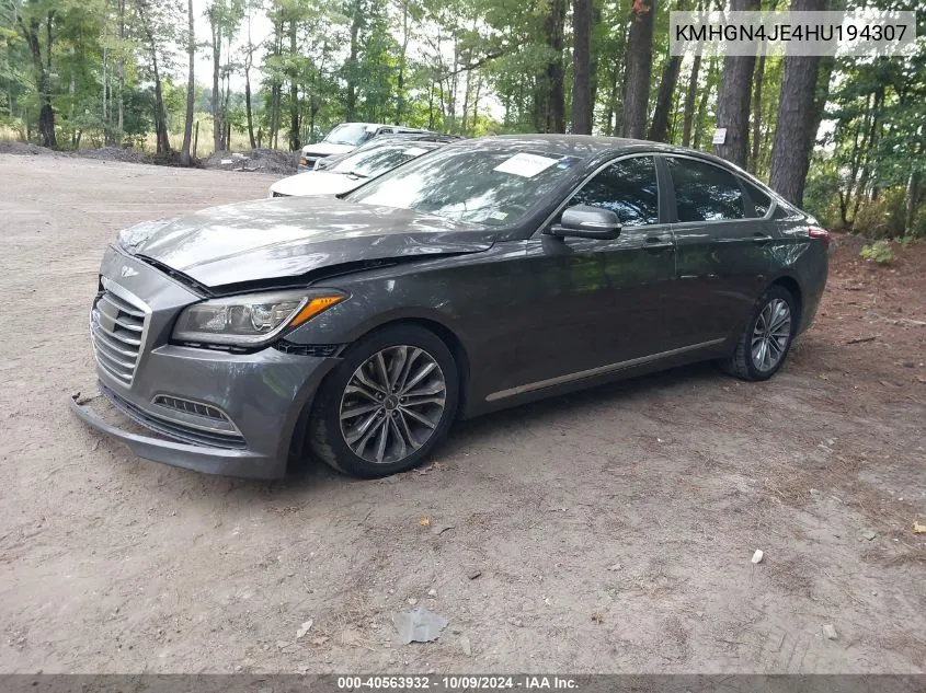 2017 Genesis G80 3.8 VIN: KMHGN4JE4HU194307 Lot: 40563932