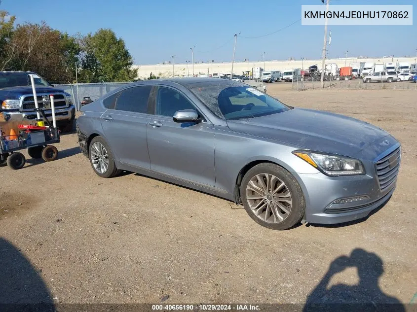 2017 Genesis G80 3.8 VIN: KMHGN4JE0HU170862 Lot: 40656190