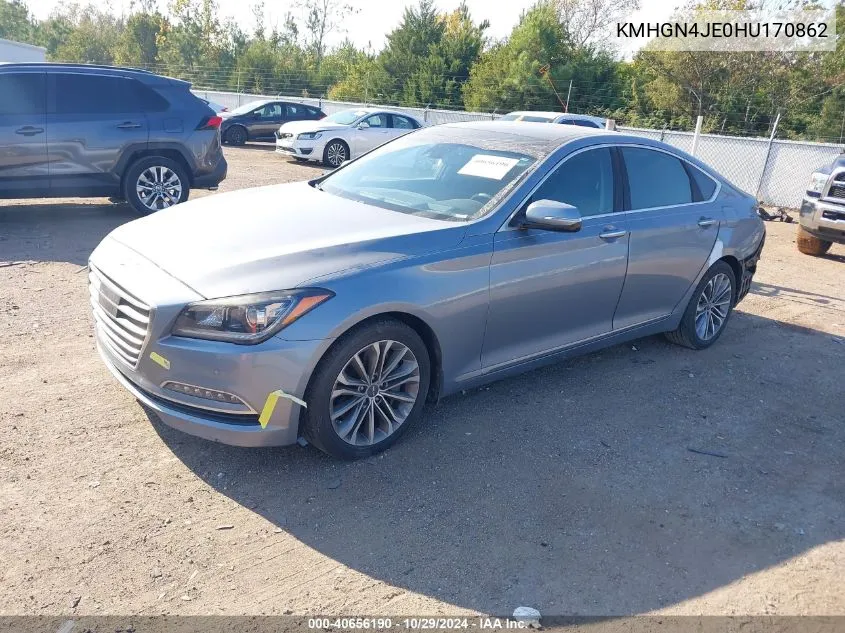 2017 Genesis G80 3.8 VIN: KMHGN4JE0HU170862 Lot: 40656190