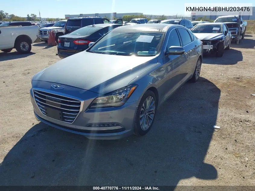 2017 Genesis G80 3.8 VIN: KMHGN4JE8HU203476 Lot: 40770776