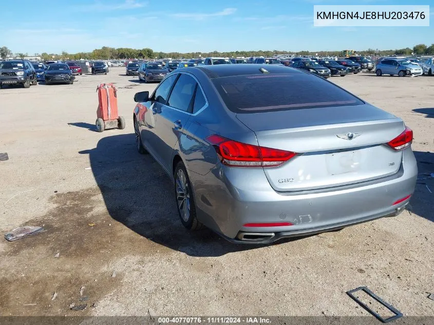 2017 Genesis G80 3.8 VIN: KMHGN4JE8HU203476 Lot: 40770776