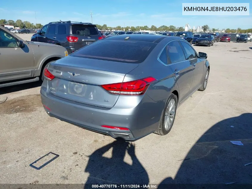 2017 Genesis G80 3.8 VIN: KMHGN4JE8HU203476 Lot: 40770776