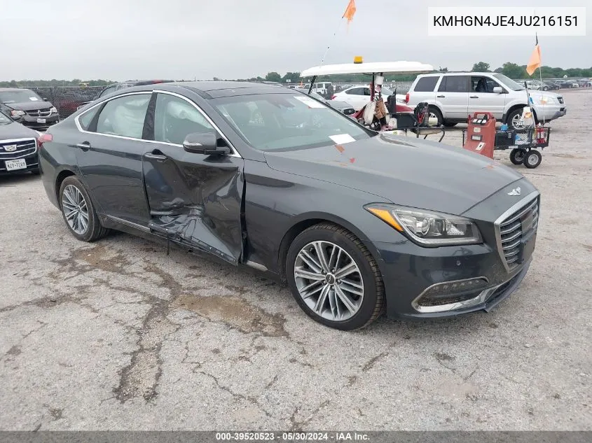 KMHGN4JE4JU216151 2018 Genesis G80 3.8