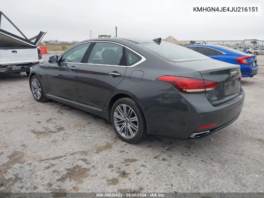 KMHGN4JE4JU216151 2018 Genesis G80 3.8