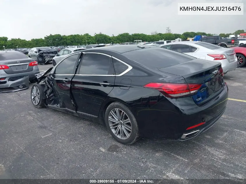 KMHGN4JEXJU216476 2018 Genesis G80 3.8