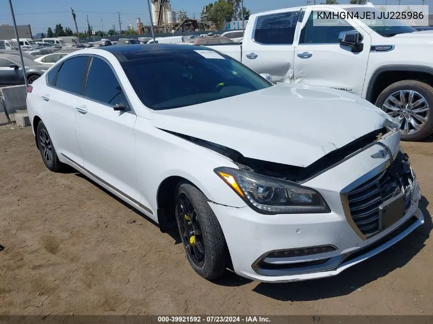 2018 Genesis G80 3.8 VIN: KMHGN4JE1JU225986 Lot: 39921592